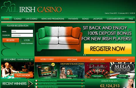 All irish casino aplicação